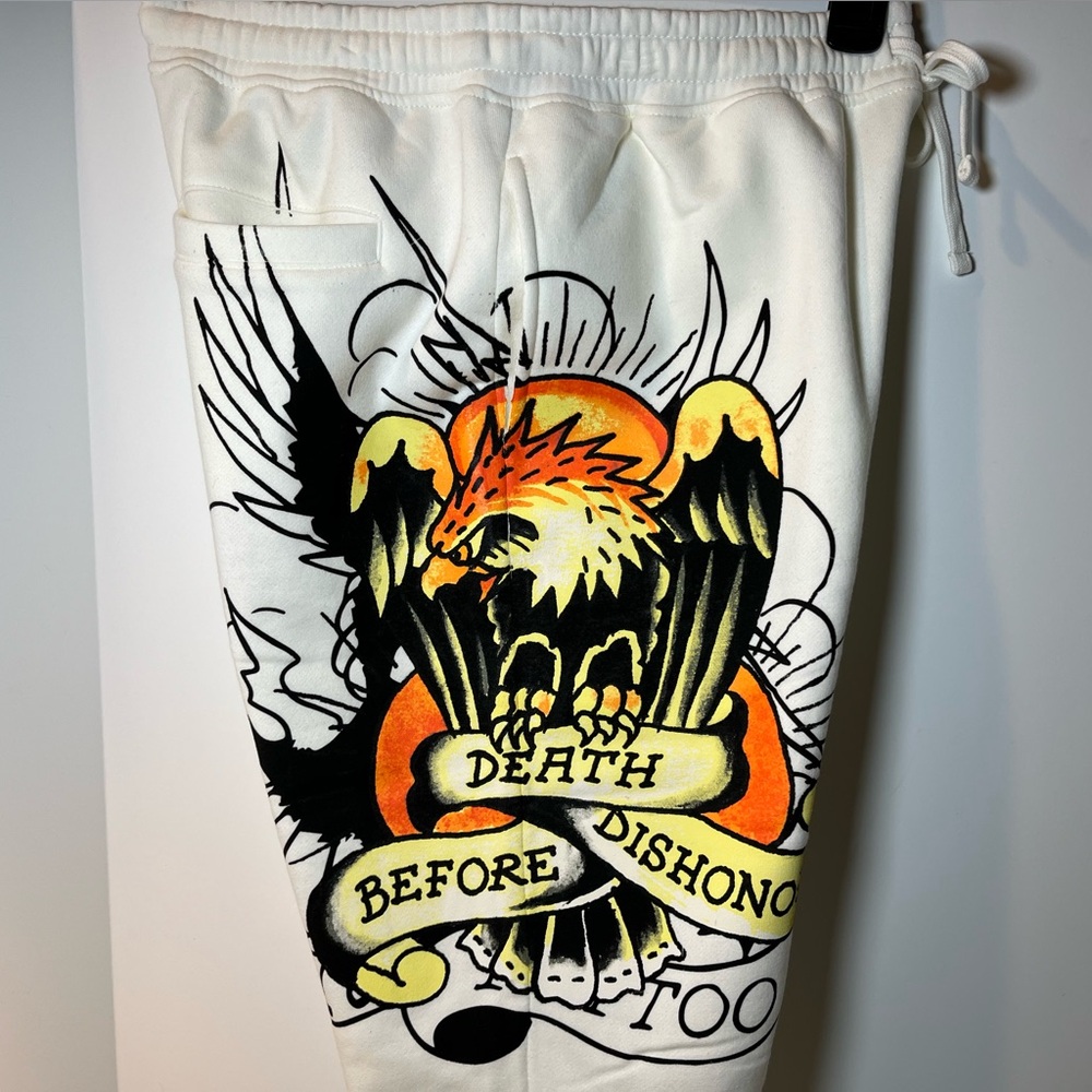 Ed Hardy Graphic Cotton Blend Jersey Drawstring Sweatpant - Picture 5 of 13